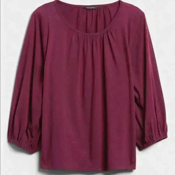 Banana Republic Grey Knit Poet Top - Picture 6 of 8